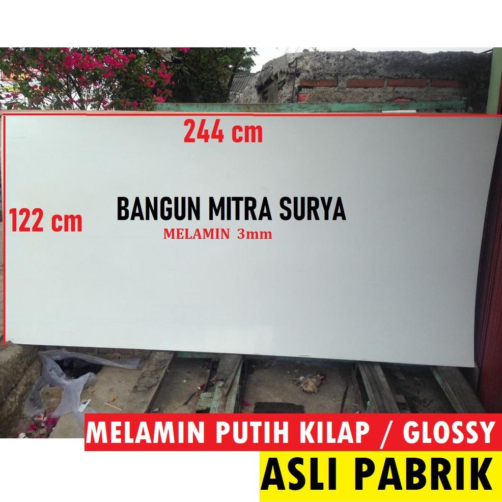 6.6 Men Sale Melamin Putih Glossy Kilap 3mm Uk 122x244 Papan Triplek Kayu PVC Kuat 