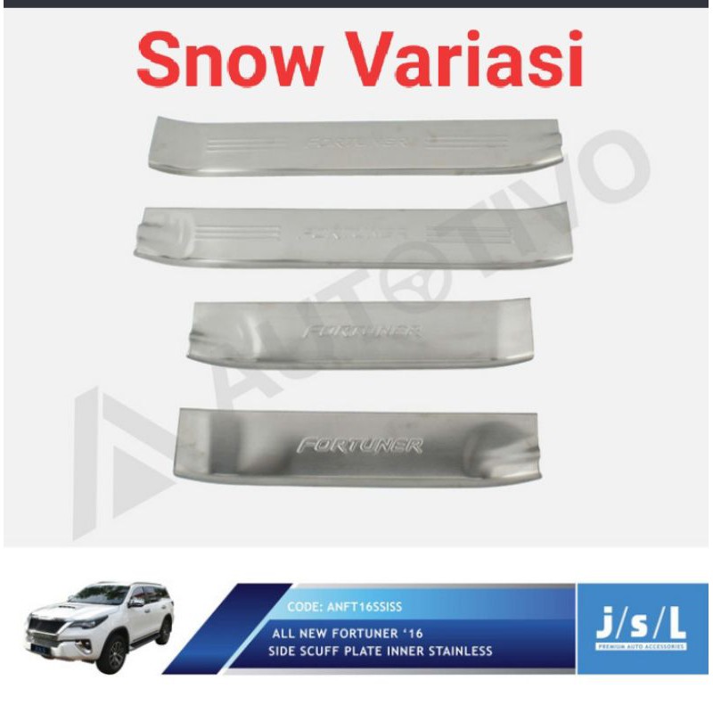 All New Fortuner sillplate samping inner stainless JSL