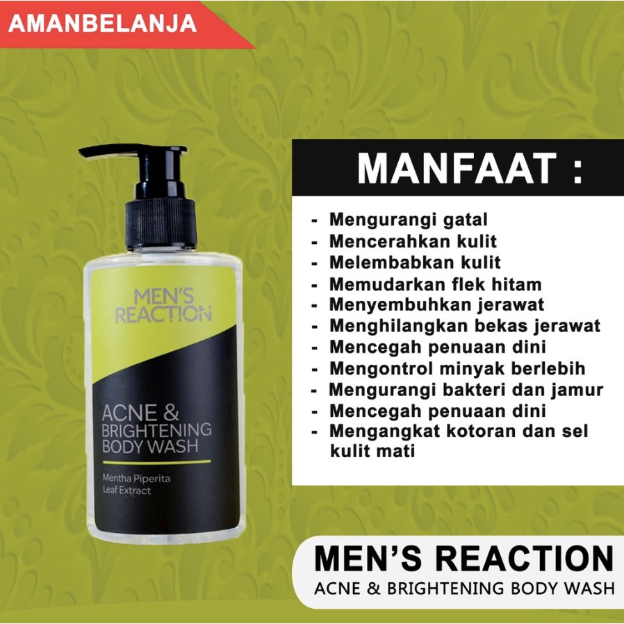 Acne Brightening Body Wash Mens Reaction - Sabun Mandi Pria