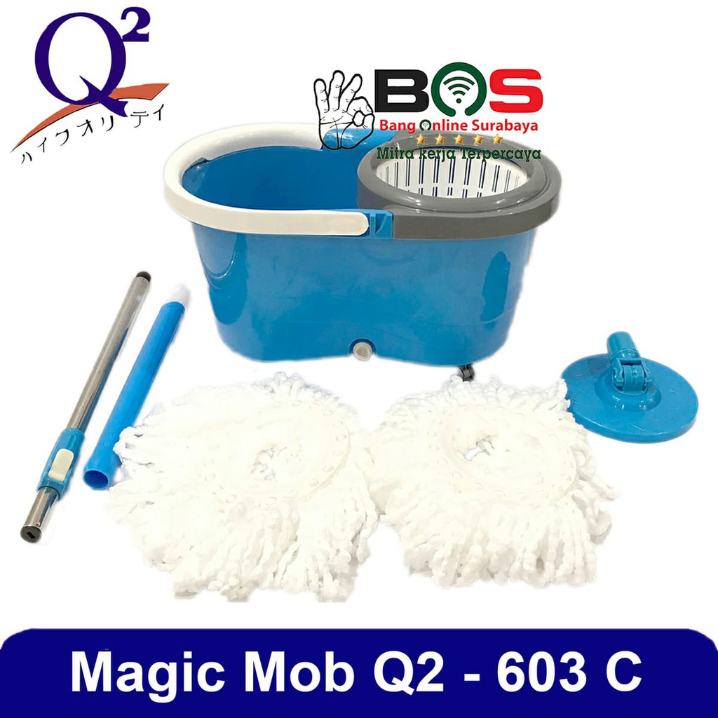 Spin Mop Q2 Magic Mop Q2 Alat Pel Q2-603C Q2 603C Q2603C Alat Pel Putar