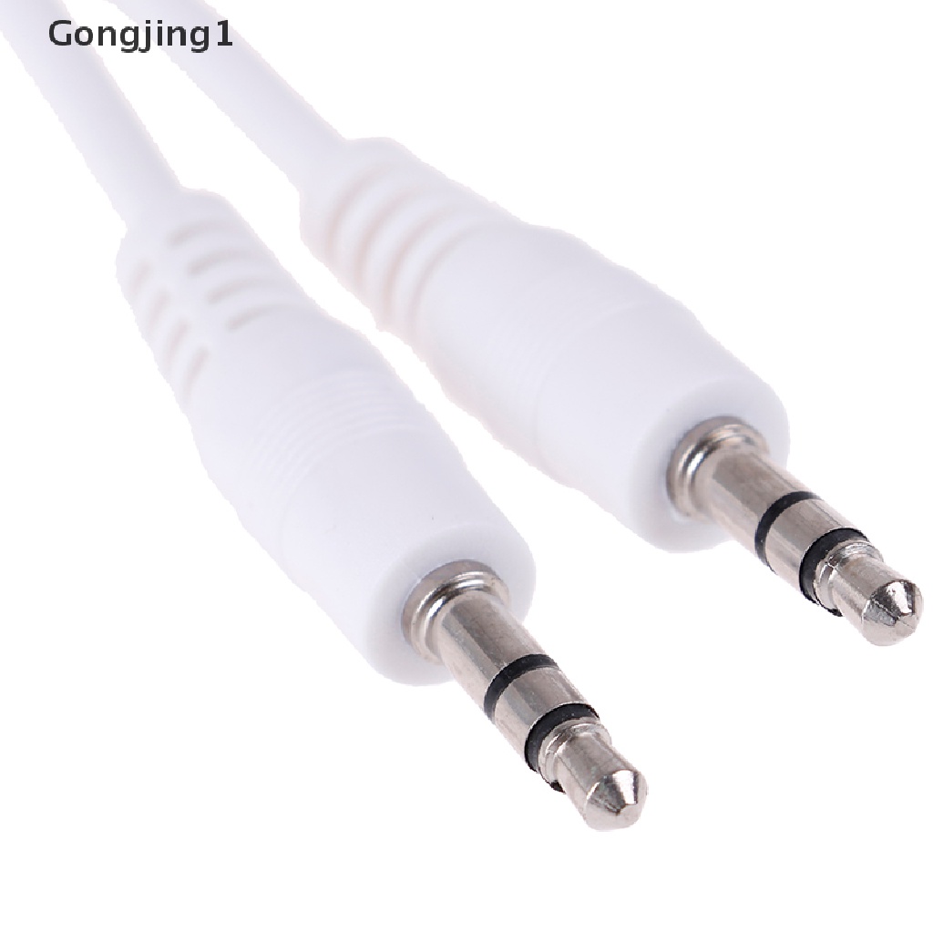 Gongjing1 1Pc Kabel aux audio stereo 3.5mm male Ke male Panjang 1m Untuk Mobil