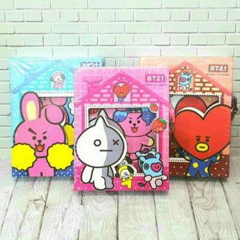 Diary gembok kunci BT21 medium / buku diary gembok cover album BT21