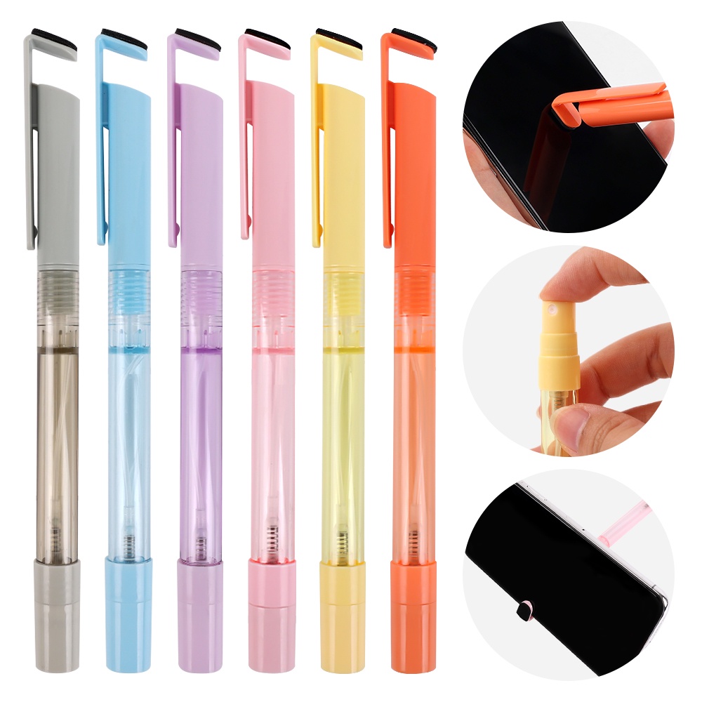 3in1 Pulpen Gel / Disinfektan Mini Portable Multifungsi Dengan Botol Parfum + Stand Holder Handphone