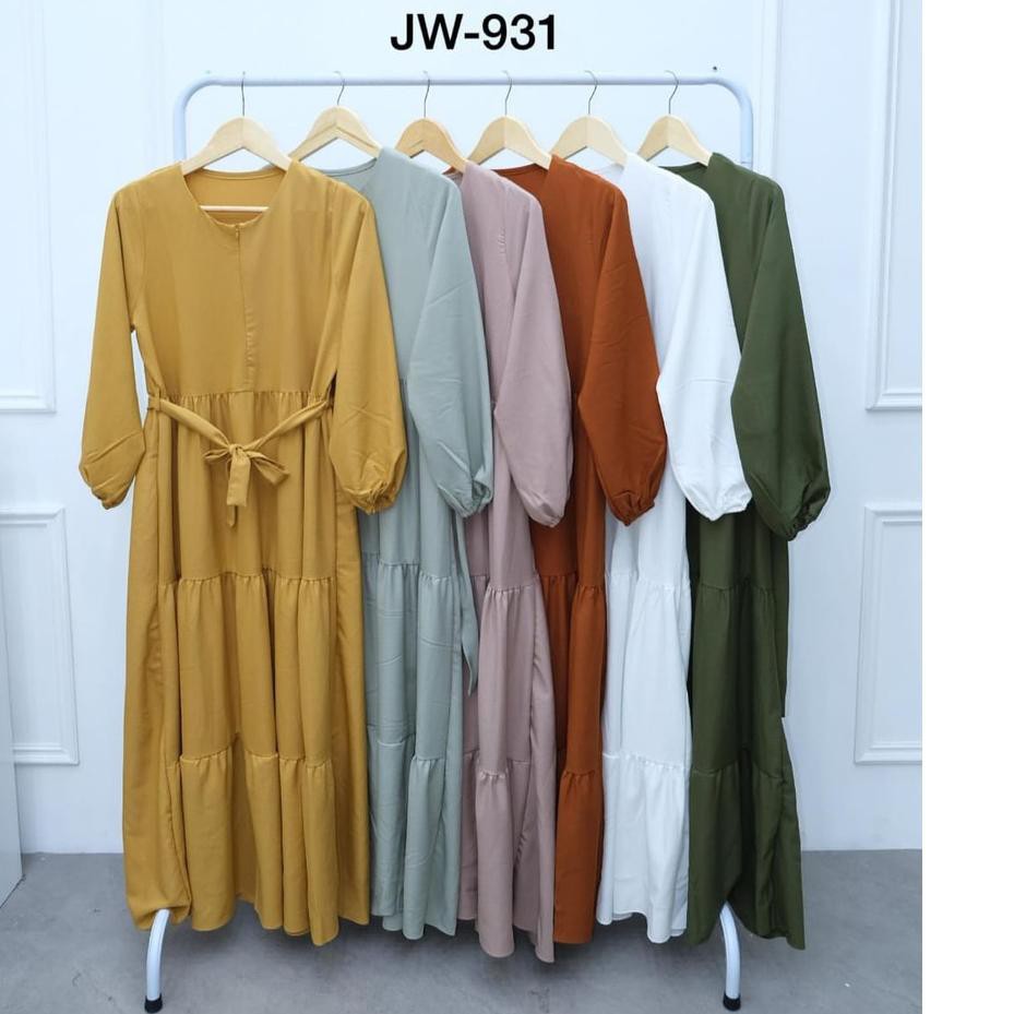 ➤ akira ruffle dress / dress lebaran/ gamis murah/ gamis polos/ gamis lebaran ۩