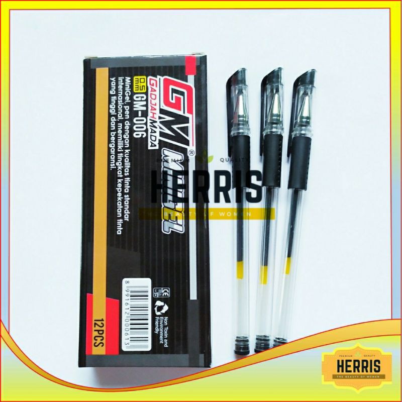 

Pulpen GM 006 Gel Pen 0.5 Warna Hitam
