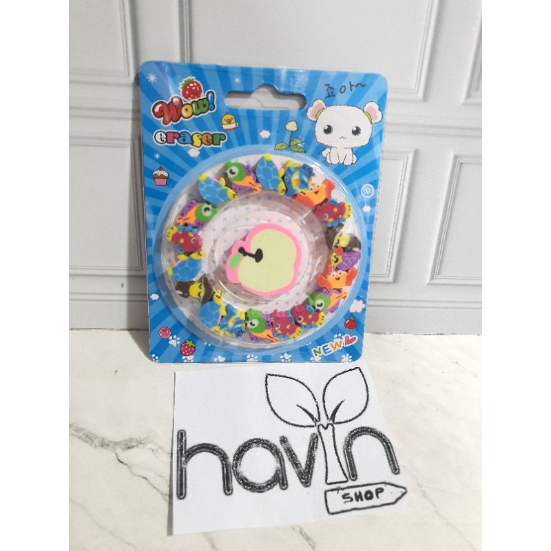 penghapus lingkaran lucu imut/stip fancy/hapusan anak-I