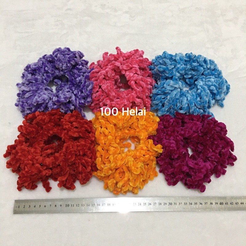 Ikat Rambut Ubur ubur Kunciran Cendol Jumbo Hijab Cepol Aksesoris [E 6555]-4