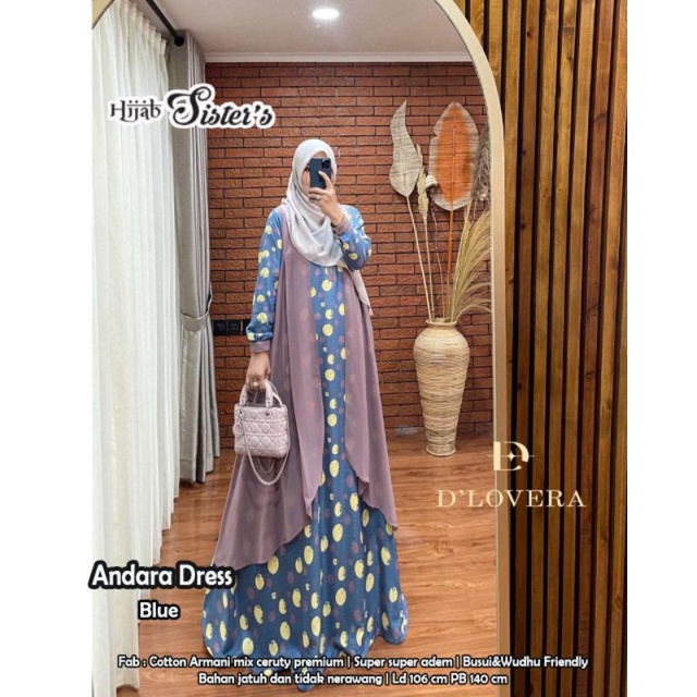 Gamis muslimah ORI by D'lovera Andara dress maxy