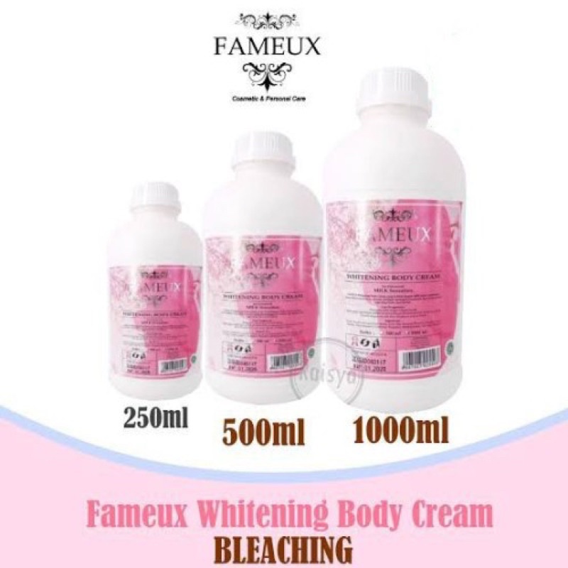 Jual FAMEUX WHITENING BODY CREAM/BLEACHING BADAN 250gr Shopee Indonesia