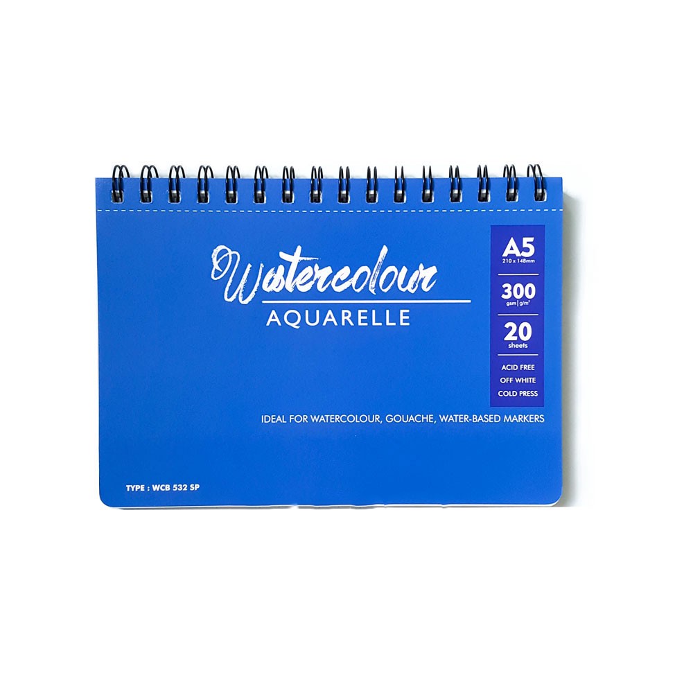 

V-TEC WATERCOLOR BOOK SPIRAL A5 20 SHEET/300GSM
