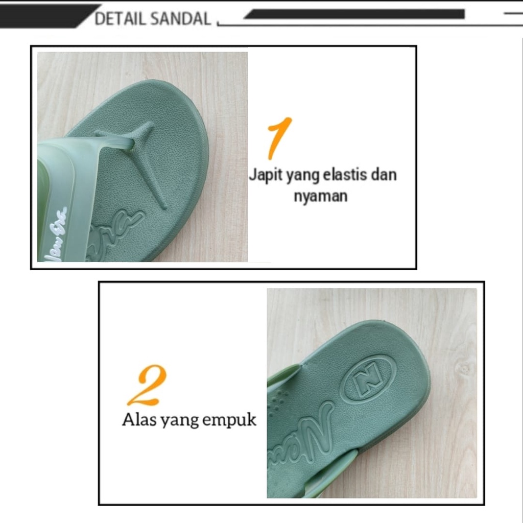 gos NEW ERA LB E 15979  &amp; LB E 90221 Sandal japit Cewek Size 36-40