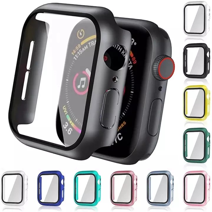 Bumper Hard Case Apple Watch Series 7 Temper Glass