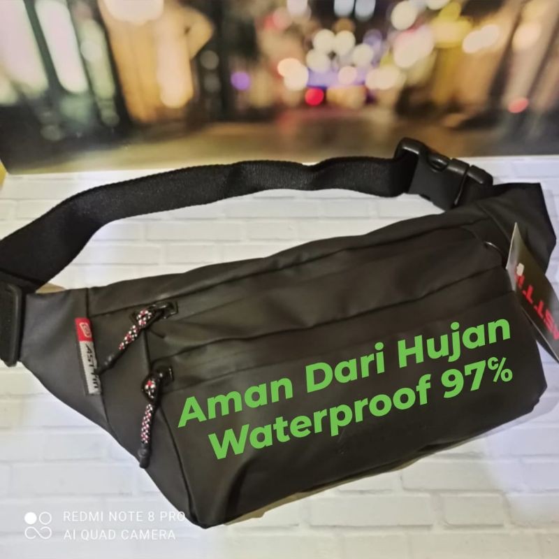 Original Astin Waterproof Tas pria // Tas selempang pria // waist Bag