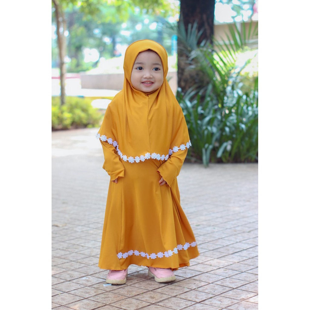 Cilla Dress - Gamis Anak Perempuan - Dress Imut Baby Perempuan 0-7 Tahun - Busana Muslim Anak Lucu