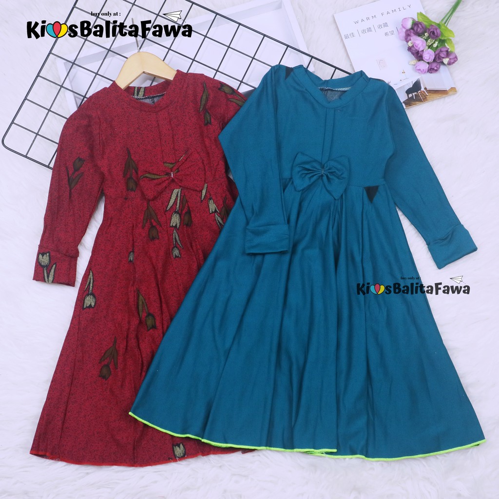 Gamis Pita Uk 2-3 Tahun / Gamis Anak Baju Murah Dress Muslim Ngaji Lengan Panjang Perempuan Cewek