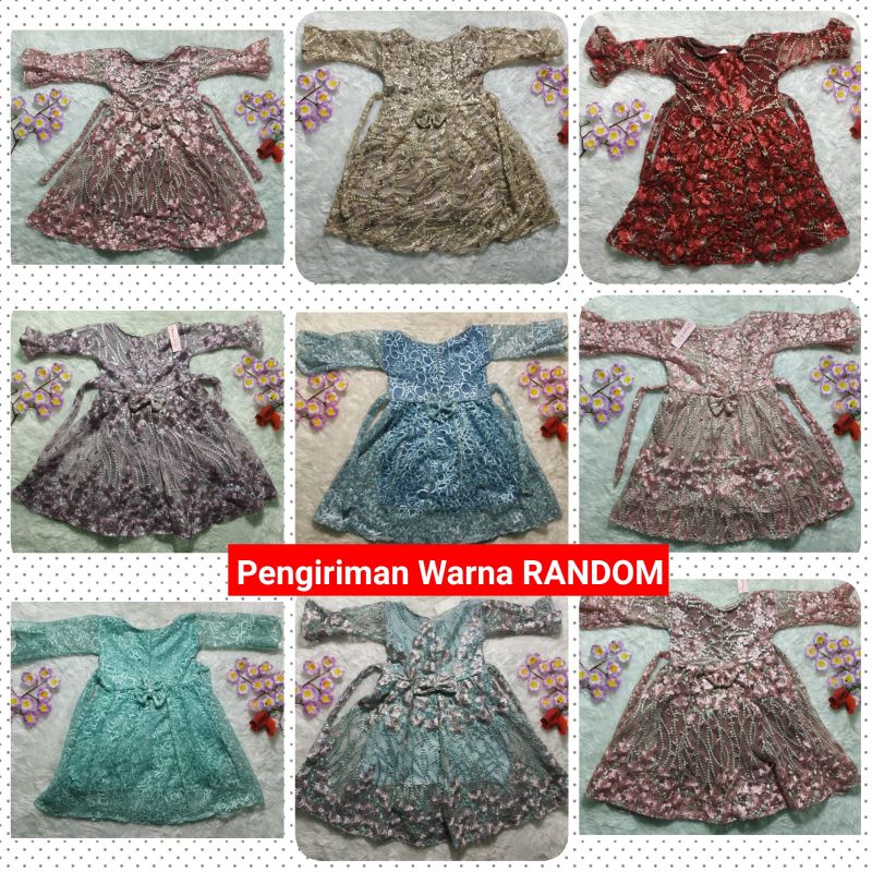 Gamis brukat 1-2 Tahun / Gamis brukat anak perempuan baju anak brukat