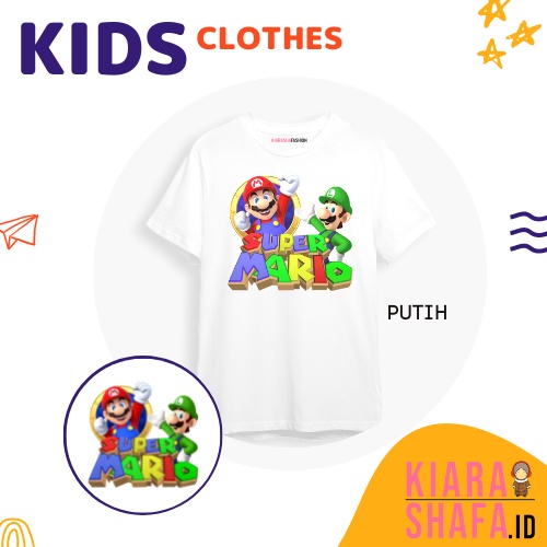 Kiarashafa - Baju Anak / Kaos Anak Super Mario