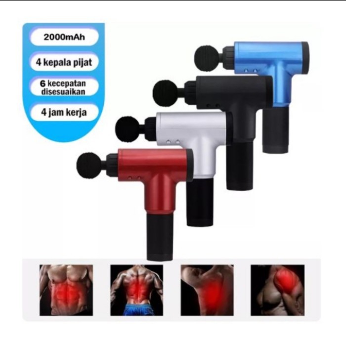 Alat Pijat 10 IN 1 Getar Terapi Relaksasi Otot Muscle Massage Gun TOP