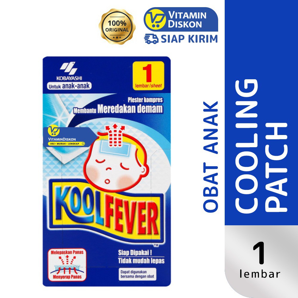 Kool Fever Anak 1 Pcs / 1 Lembar | Plester Kompres Membantu Meredakan Demam Anak