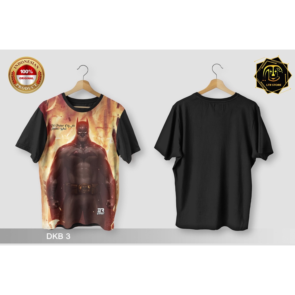 [ BAYAR DI TEMPAT ] BAJU PRINTING GAMBAR BATMAN DKB 3 -  BAJU DISTRO ORIGINAL GAMBAR SUPERHERO MARVE