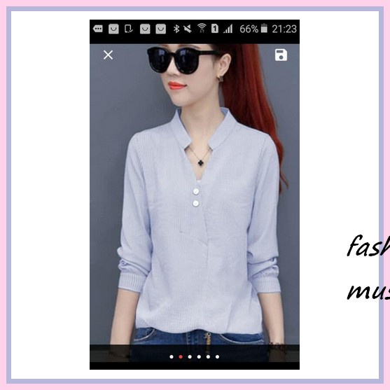 Zaza_Fashion Blouse Wanita Terbaru Korea / Baju Atasan Wanita Terbaru Korean Style Julia [Sanghai Bu