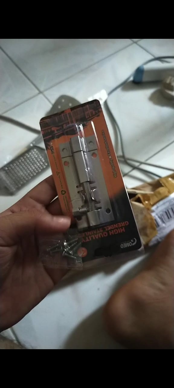 Grendel Stainless Steel 3 Inch - Penganman Pintu / Cendela