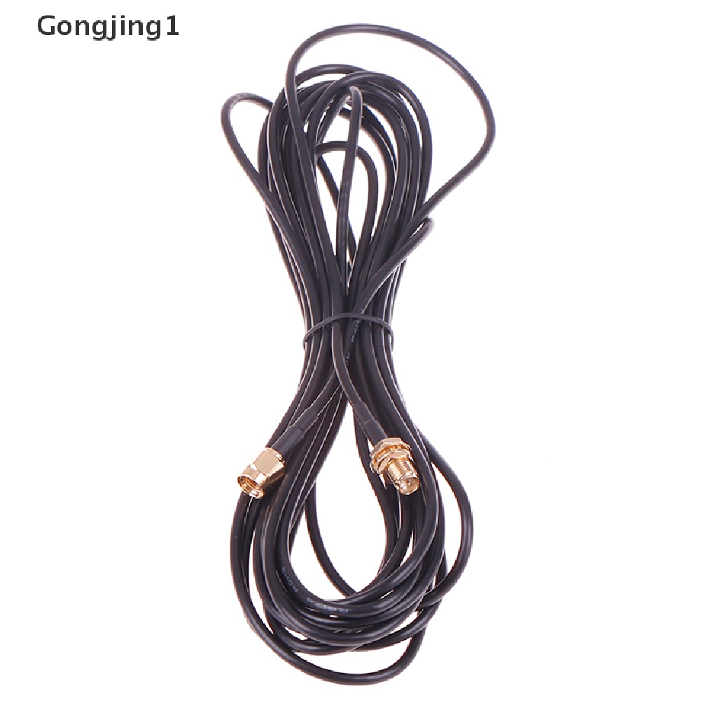 Gongjing1 1PC Kabel extension Antena router WiFi RG174 RP-SMA male Ke female Panjang 5m