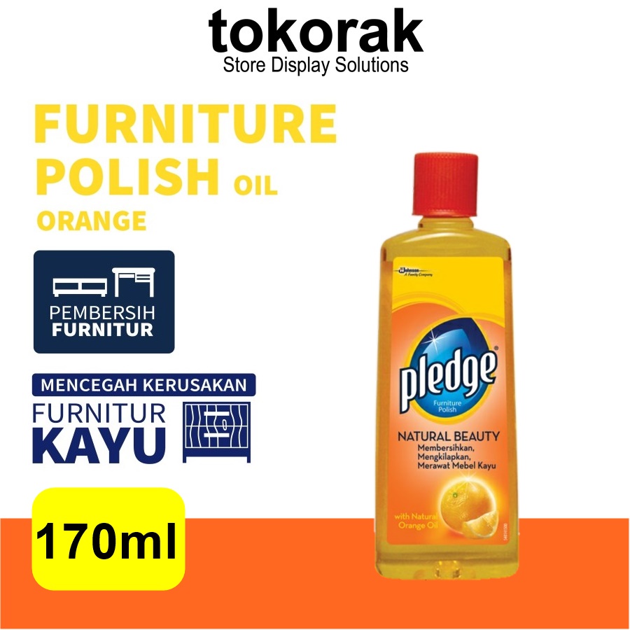 Jual PLEDGE FURNITURE POLISH ORANGE 170 ML PERAWATAN PEMBERSIH KAYU