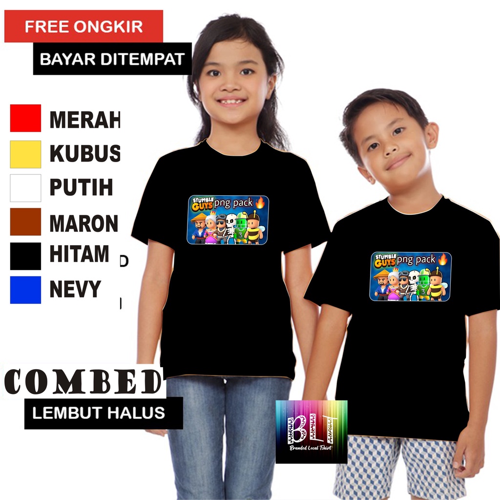 Murah Nampol Kaos Anak Game Stumble Guys HENG Game Viral Kaos Anak Anak cowok Kaos Anak cewek Kaos Murah kaos termurah kaos anak cewek kaos anak cowok terbaik kaos promo