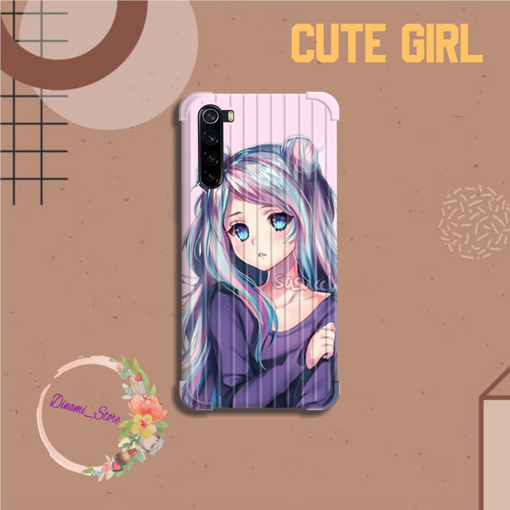 Softcase CUTE GIRL Realme C1 C2 C3 U1 2 2 Pro 3 Pro 5 5i 5s Pro 6 Pro X Xt C11 C12 C15 DST1711