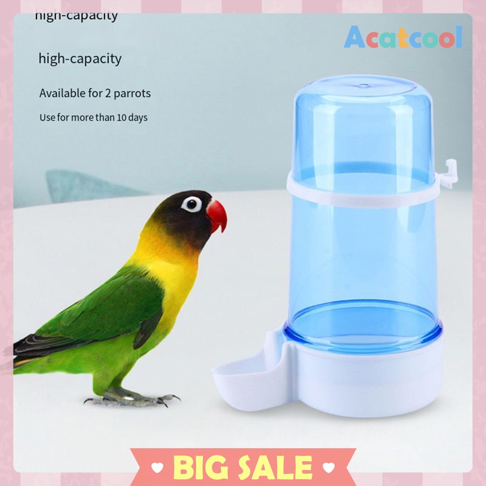 Bird Water Drinker Feeder Plastic Automatic Birdcage Water Bottle Dispenser