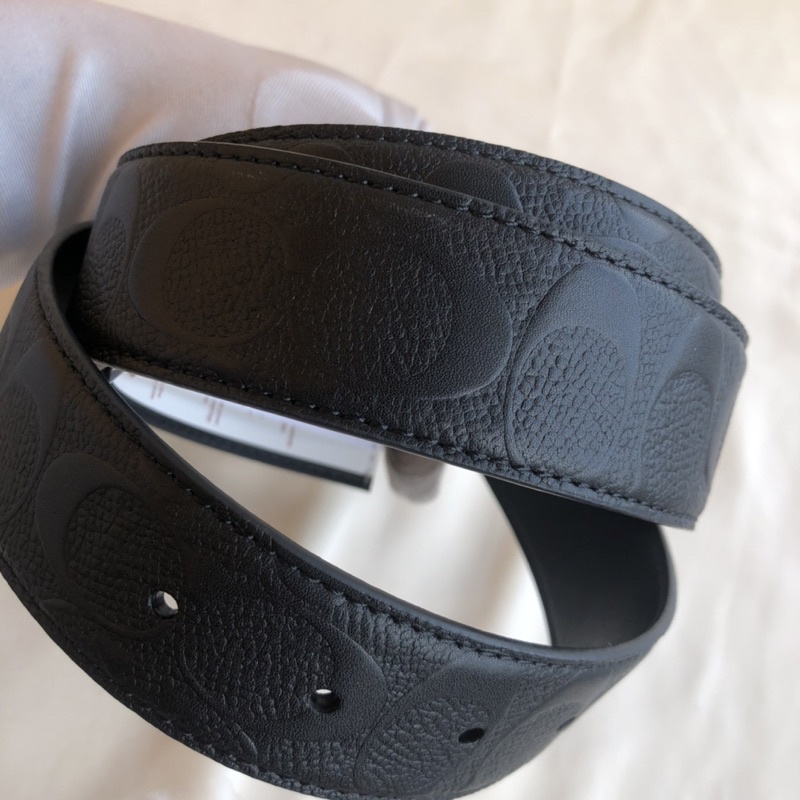 Men’s Belt Coach Embossed Black