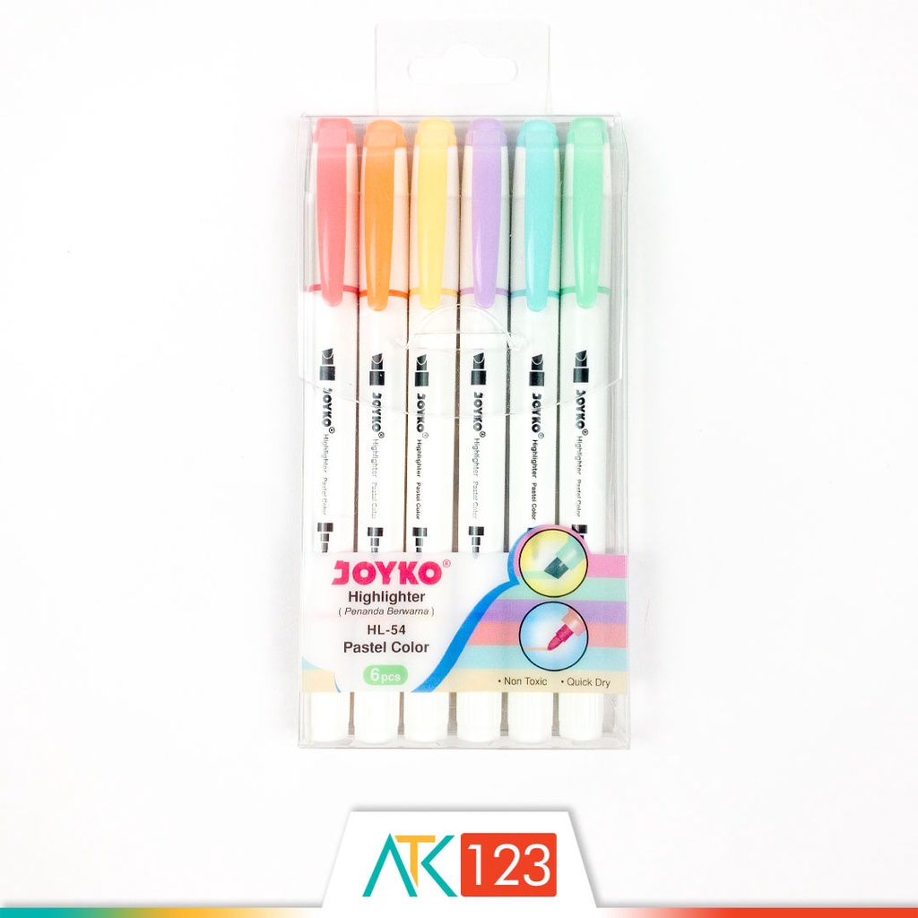 

Highlighter Set Dual / Double Tip Pastel Color Joyko HL-54