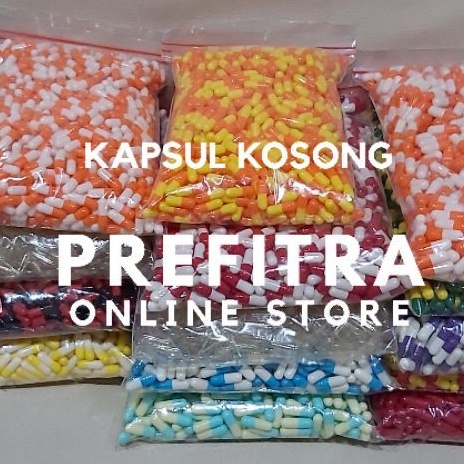 Cangkang / Kapsul Kosong No. 00 (Ex Kapsulindo) Sak@1000pcs - varian 4
