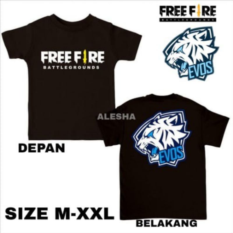 Kaos Freefire Anak Evos Baju FF Evos Anak Baju anak Termurah