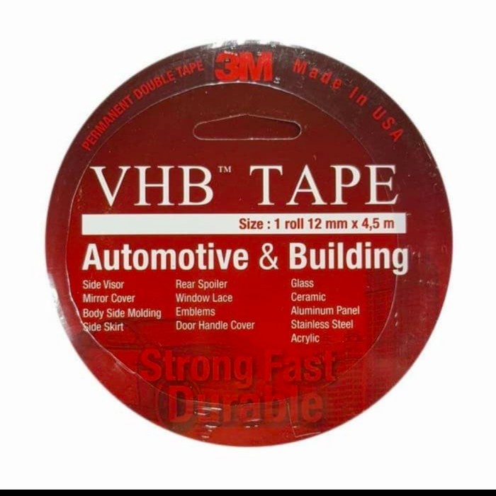 

Sale Dauble Tape 3M Vhb 4900 Size 12Mmx4,5 Meter Double Tip Promo