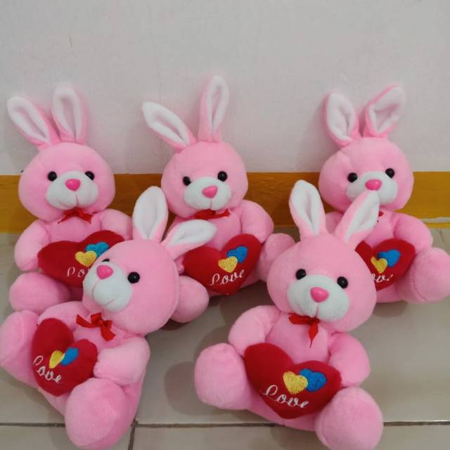BONEKA KELINCI KECIL BONEKA KELINCI LOVE BONEKA CANTIK KELINCI BONEKA KELINCI PINK
