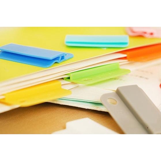 

☼ 6pc Pembatas Penanda Buku Rainbow Easy Clip Paper Folder Memo Bookmark ✫