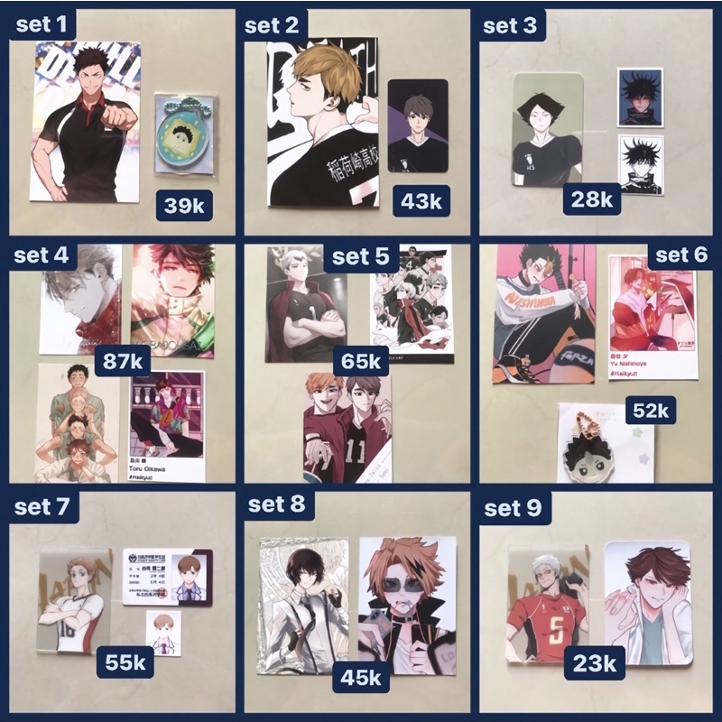 [Preloved] Animerch Haikyuu JJK & BSD