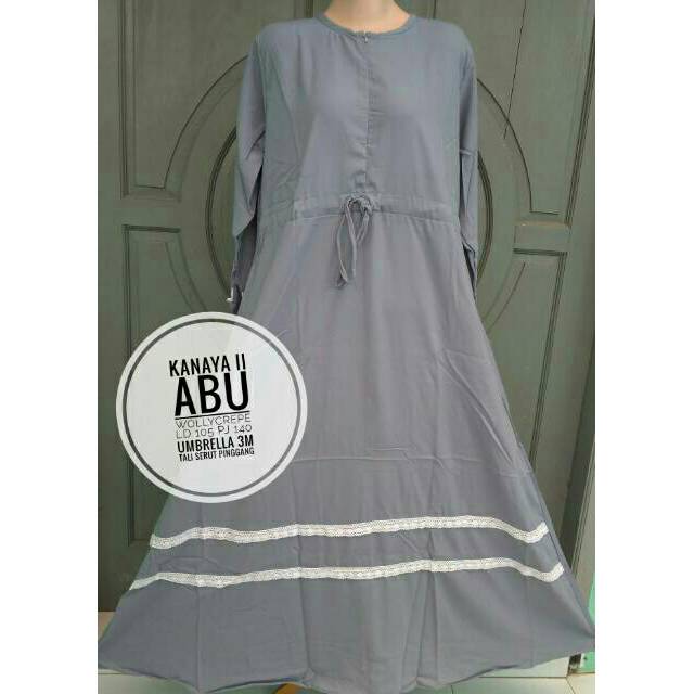 Gamis wollycrepe ecer grosir murah / kanaya II wollycrepe