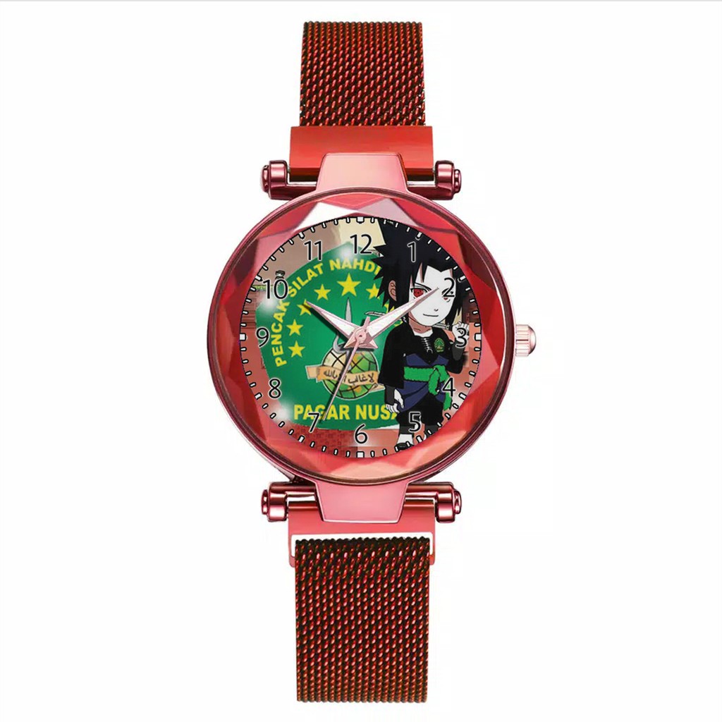 Jam Tangan Wanita Custom - PGNU PAGAR NUSA MOTIF 1 Free Box &amp; Batre Cadangan