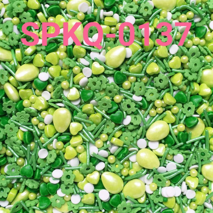 

SPKQ-0137 SPRINKLES SPRINKLE SPRINKEL 250GR HATI BUNGA HIJAU PROMO TERBARU