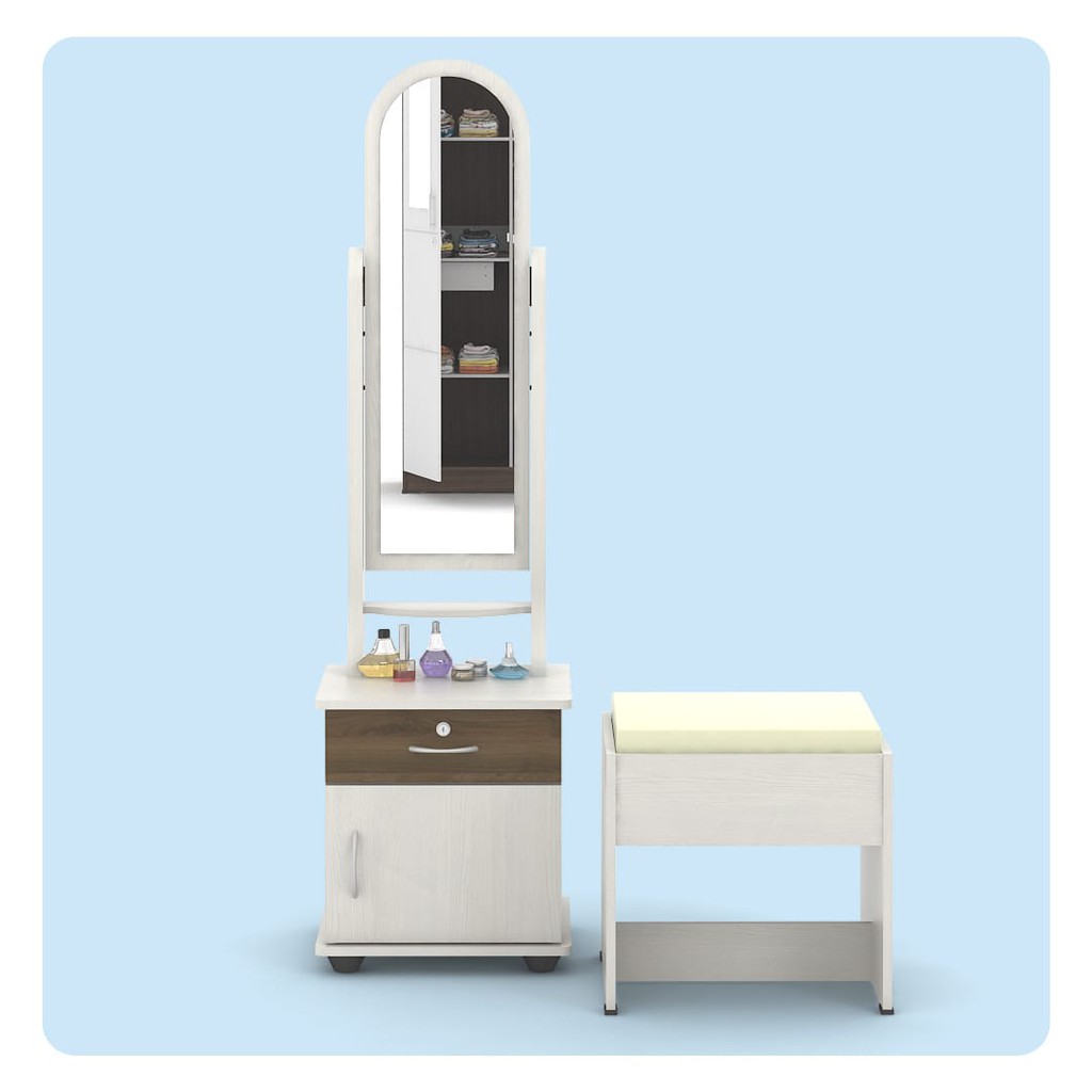 Meja Rias Kaca Full Body Minimalis Aesthetic