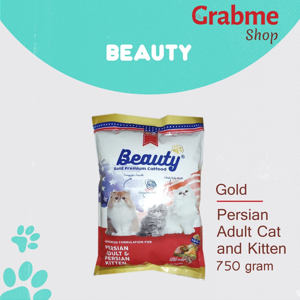 Makanan Kucing kering BEAUTY Gold for Adult &amp; Kitten 750 gr