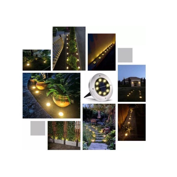 Lampu Tanam Taman Solar Tenaga Surya Outdoor 8 LED Waterproof