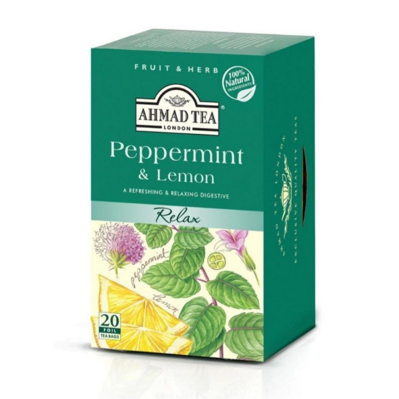 

AHMAD TEA PAPPERMINT AND LEMON 20 fOIL tea bags