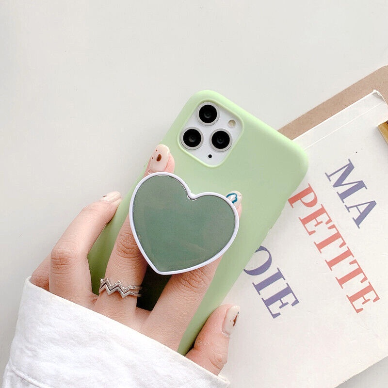 Popsocket Hp Universal Bentuk Hati 3D Warna Permen