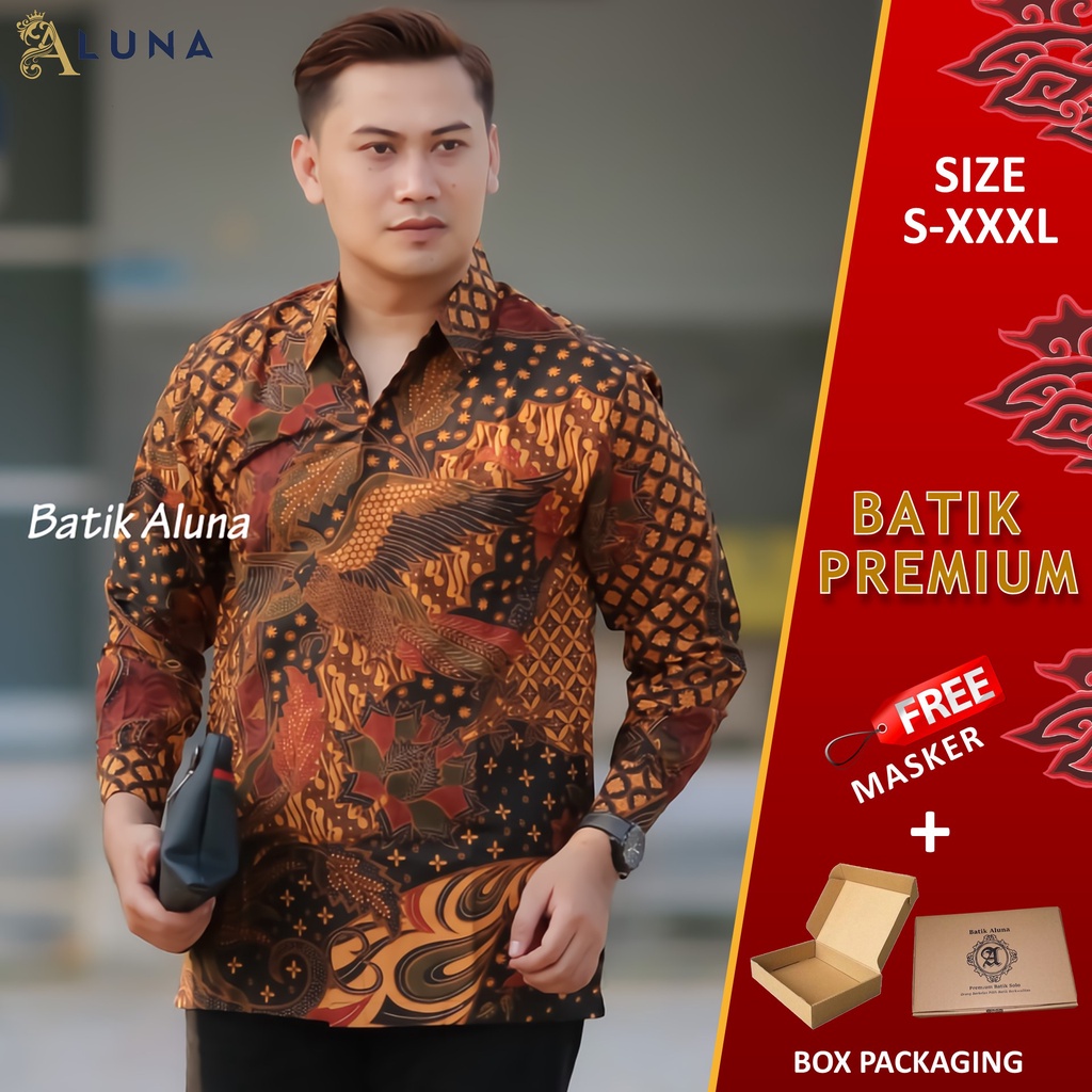 BAJU KEMEJA FORMAL KONDANGAN BATIK PRIA PEKALONGAN LENGAN PANJANG PREMIUM MODERN BATIK ALUNA PCW 089