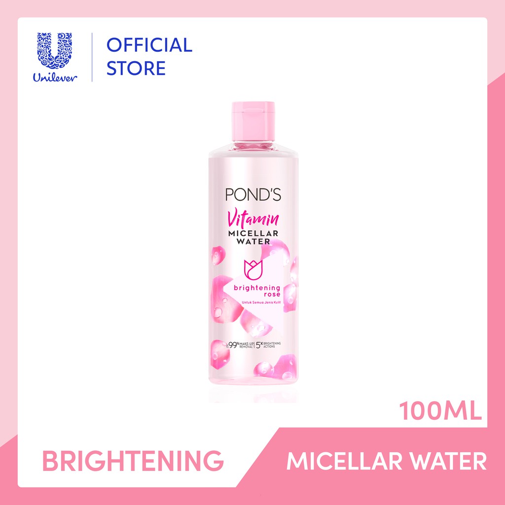 Pond's Vitamin Micellar Water Makeup Remover | PONDS D-Tox Charcoal Brightening Rose Nourshing Milk