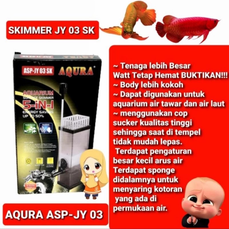 Filter aquascape SKIMMER AQURA ASP JY 03 Filter aquarium aquascape